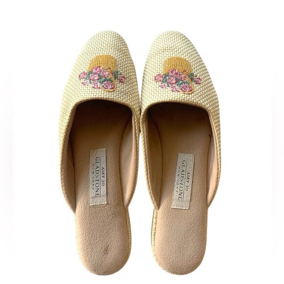 Amy Jo Gladstone Floral Embroidered Mules - Picture 3 of 7